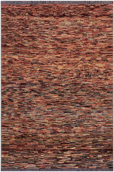 handmade Modern Gabbeh Beige Blue Hand Knotted RECTANGLE 100% WOOL area rug 4  x 5